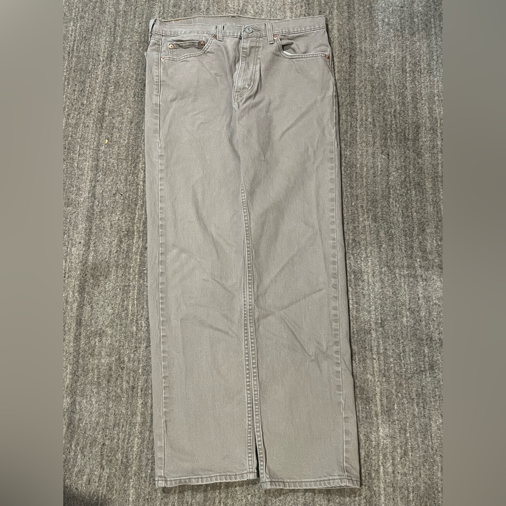 Levi's 505 Beige Denim Jeans 33W X 32L - Picture 6 of 7